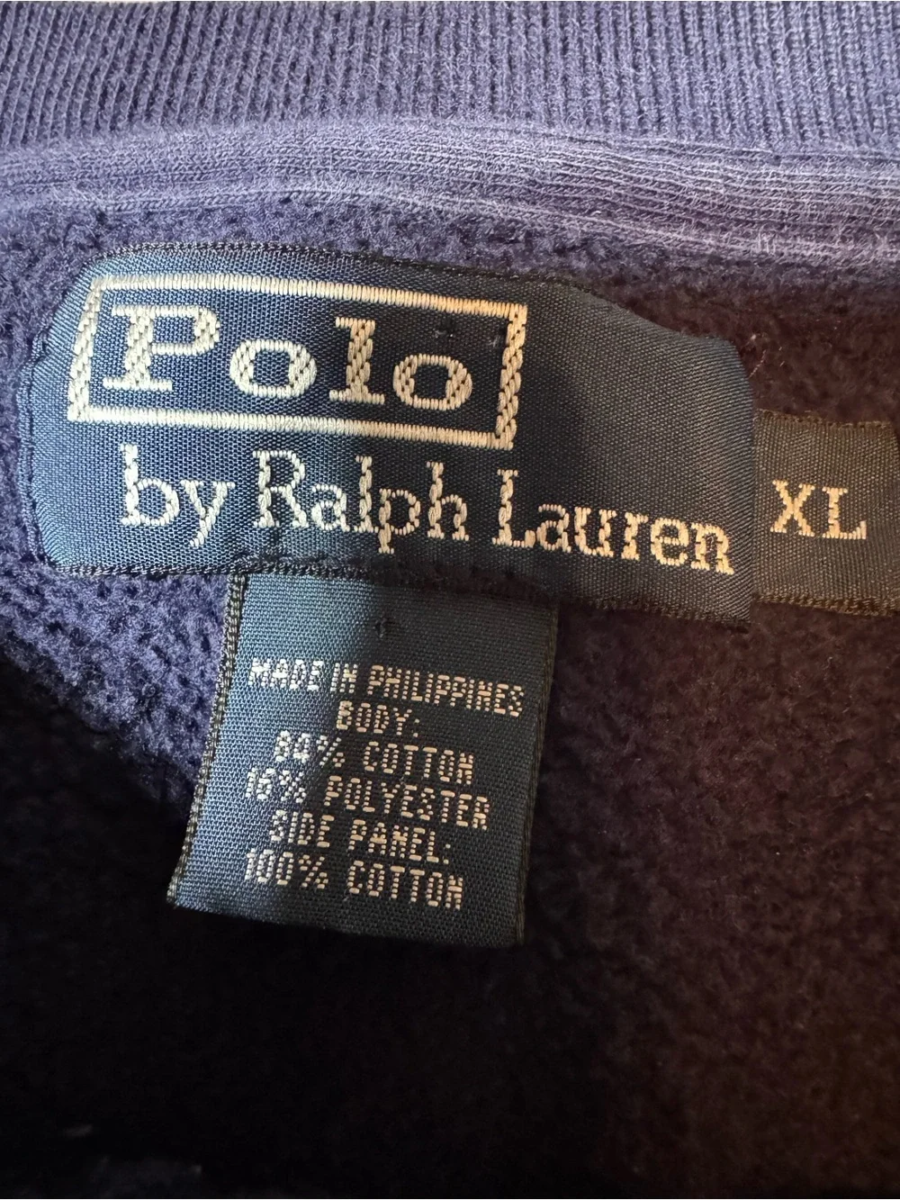 Polo Ralph Lauren Double Knit Heavyweight  Sweatshirt Men’s Size XL Navy Blue RL